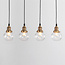 Art Deco Pendant Lamp with transparent glass with 4 Lamps - Bologna