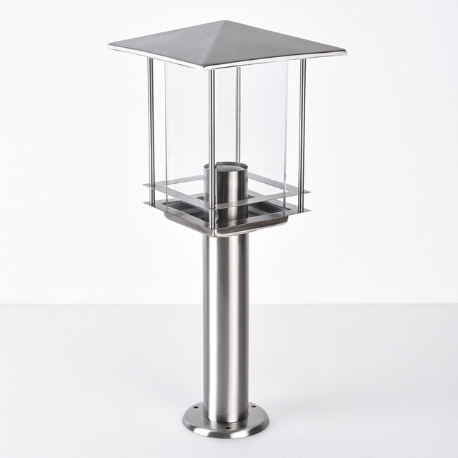 Classic outdoor lamp Rocco stainless steel, 45 cm