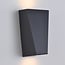 Modern stainless steel wall lamp black - Luisa