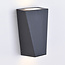 Modern stainless steel wall lamp black - Luisa
