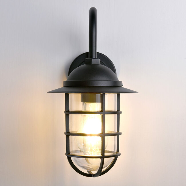 Wall lamp rural Claudia - black