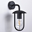 Stainless steel country house lamp Davide - black