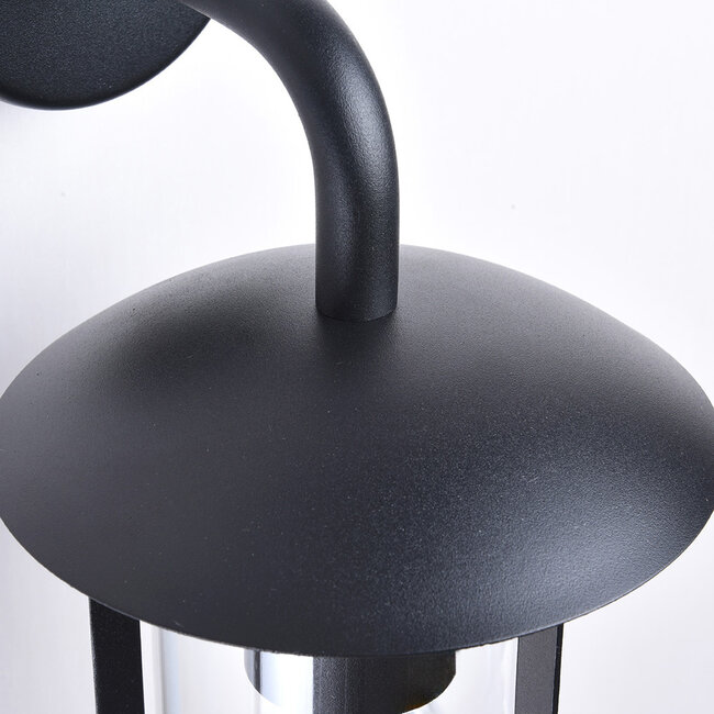 Stainless steel country house lamp Davide - black