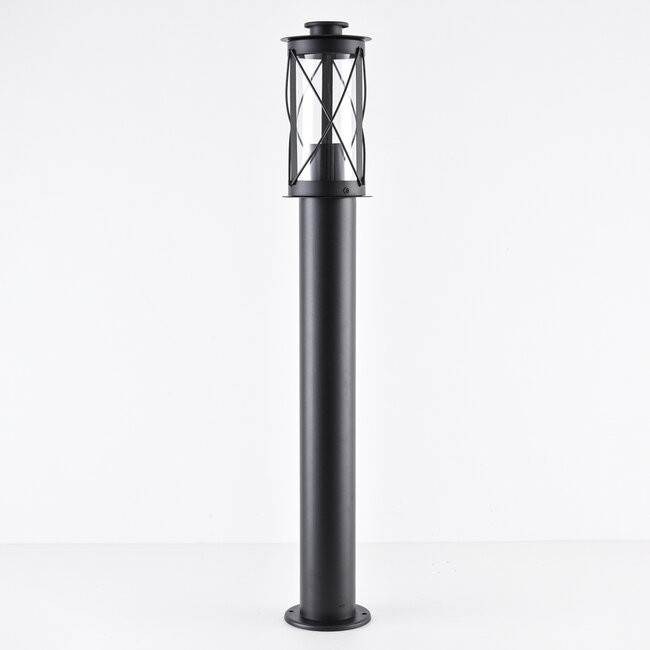 Stainless steel rustic black floor lamp Lucia, 80 cm