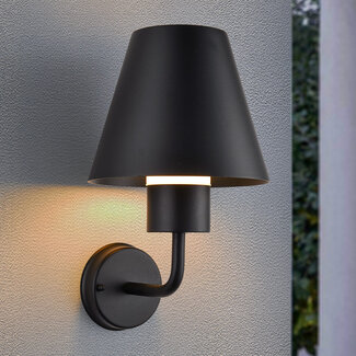 Outdoor wall light Michelle black with shade
