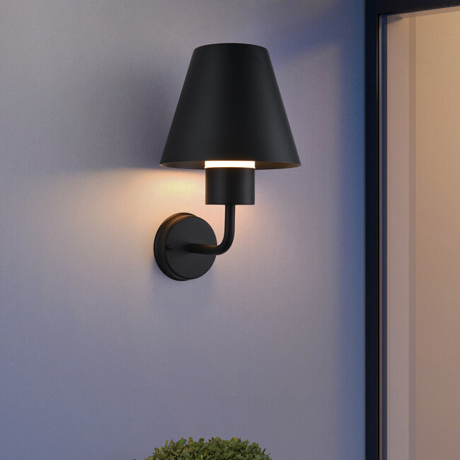 Outdoor wall lamp with lampshade Michelle - black