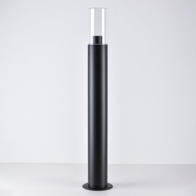 Stainless steel floor lamp Stella black, 80 cm