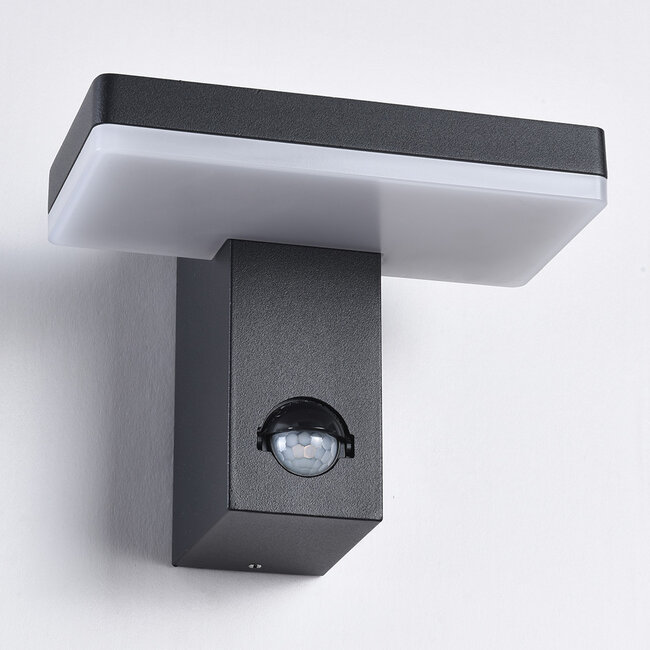 Wall light black with sensor - Roberto