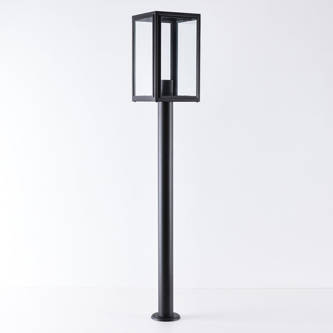 Outdoor floor lamp Giovanni in stainless steel - black