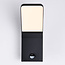 Outdoor wall light Franco with motion sensor - black integrated LED