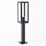 Outdoor floor lamp Alessio with glass and stainless steel - 50 cm black