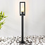 Industrial Stainless Steel Black Outdoor Lamp Alessio with Glass, 80 cm