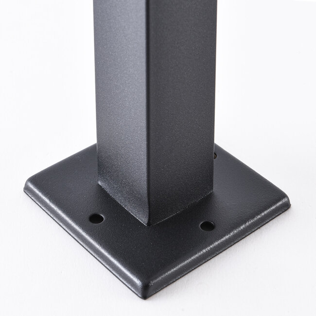 Outdoor floor lamp Alessio with glass and stainless steel - 80 cm black
