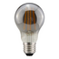E27 dimmable filament LED lamp, Ø60mm, 8.5W, smoke glass