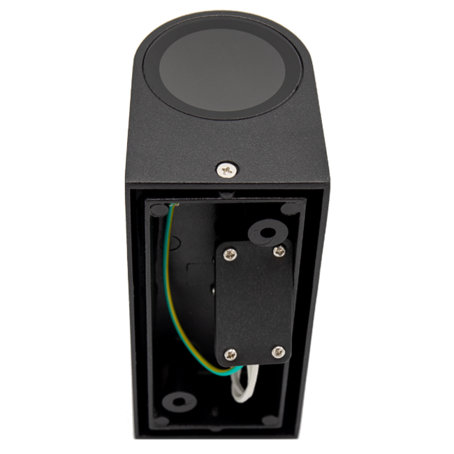 Modern round outdoor wall light Madame - black