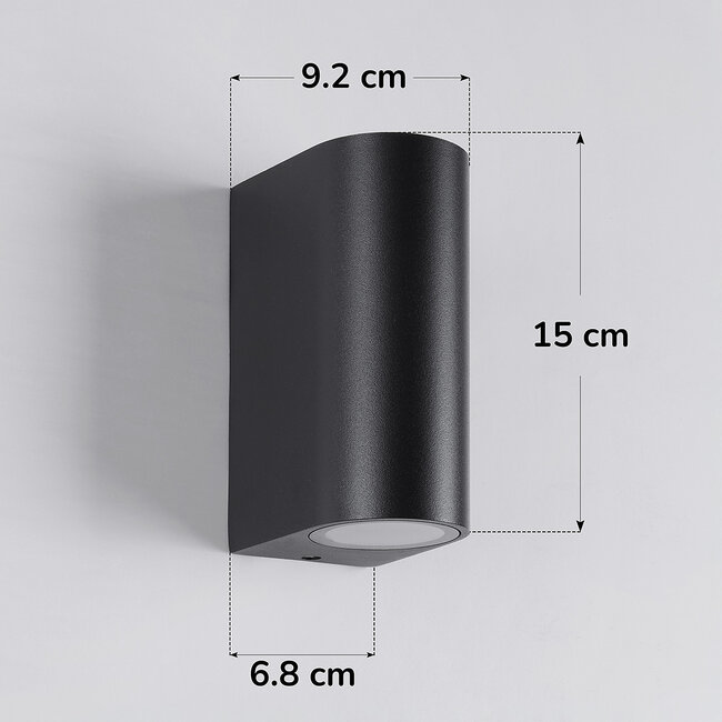 Modern round wall lamp Madame - black