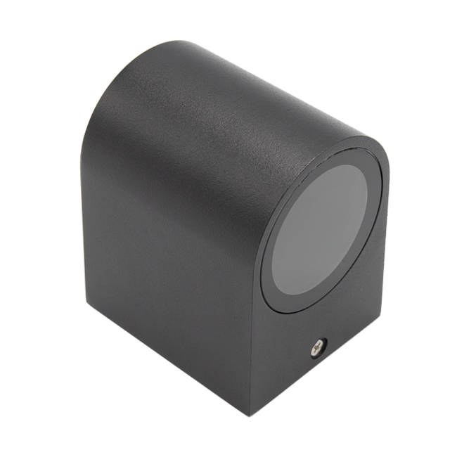 Modern outdoor wall light Nela - black round