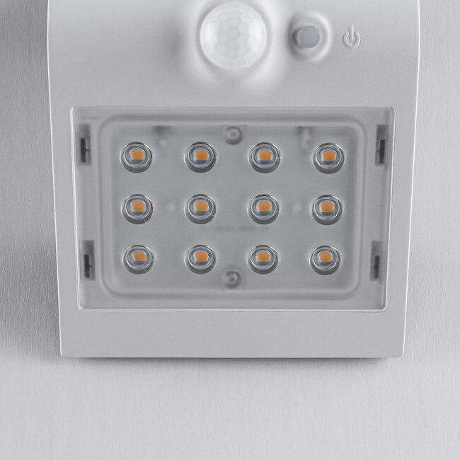 Solar wall light Alien 1.5W with sensor - white