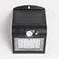 Solar wall lamp Alien 1.5W with sensor - black