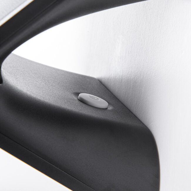 Solar outdoor wall light Single conan 3.2W with sensor - black