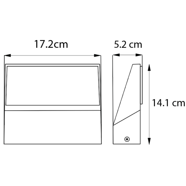 Adjustable outdoor wall light Argento - anthracite with integrated LED