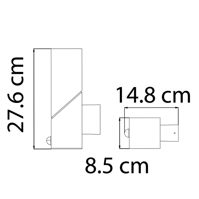 Industrial outdoor wall light Jasper with sensor - anthracite