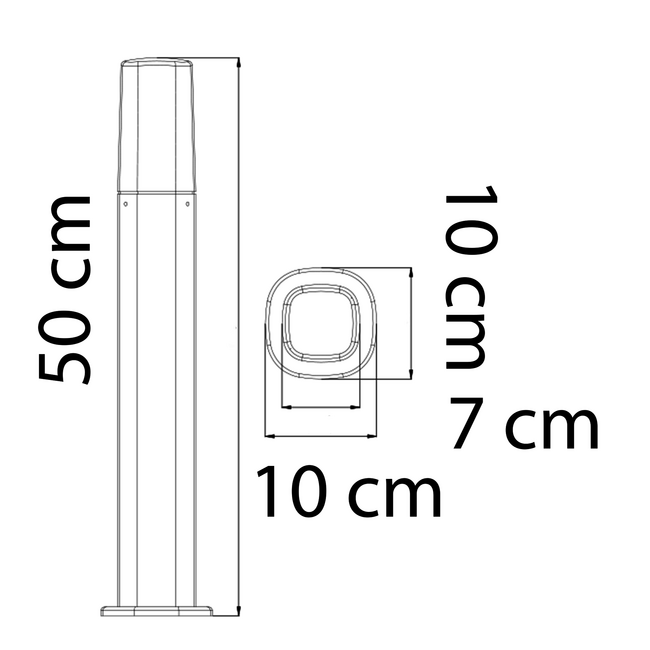 Modern Anthracite Floor Lamp Izo, 50 cm