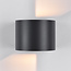 Round outdoor wall light Lizzy - anthracite with integrated LED