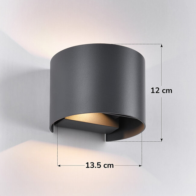 Wall lamp round Lizzy - anthracite