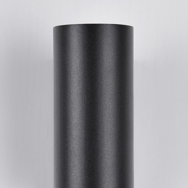 Round outdoor wall light Cathy with sensor 2 x 3W LEDs - anthracite