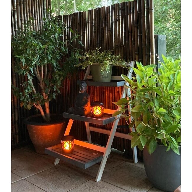 Solar table lamp 2W with flame effect