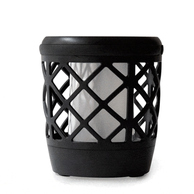 Solar table lamp 2W with flame effect