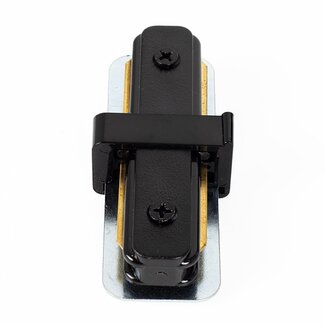 Straight connector for 1-phase track, black