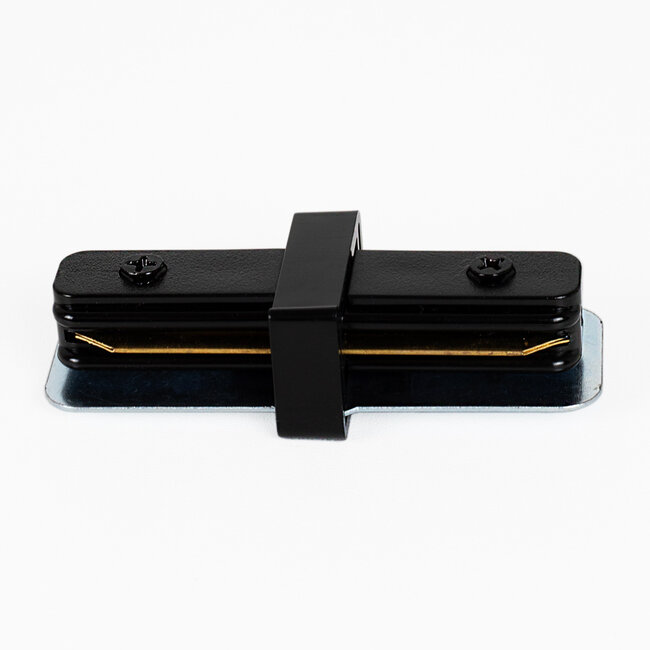 Straight connector for 1-phase track, black