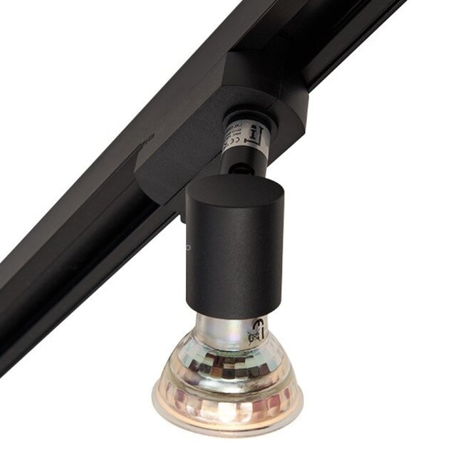 1.5 metre 1-phase track system set with Stanley spotlights, black