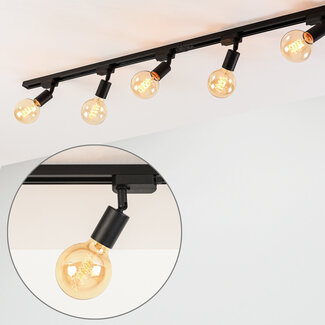 Modern single-phase track system 1.5 metre long with Jax spotlights