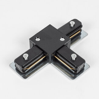 T-connector for single-phase rails - black