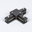 T-connector for single-phase rails - black