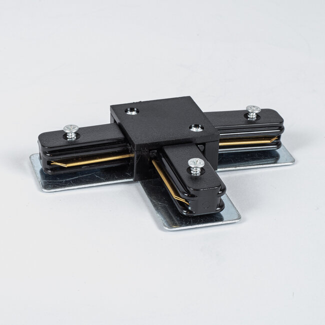 T-connector for single-phase rails - black