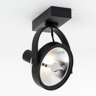 AR111 surface-mounted spotlight Skylar in black