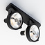 GU10 AR111 2-way spotlight Scarlett - black