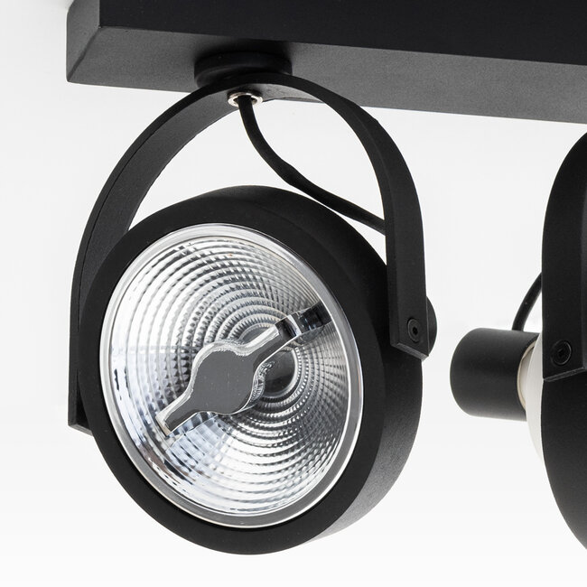 GU10 AR111 2-way spotlight Scarlett - black