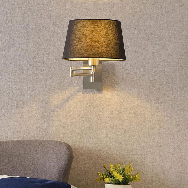 Wall lamp with black shade - Abella