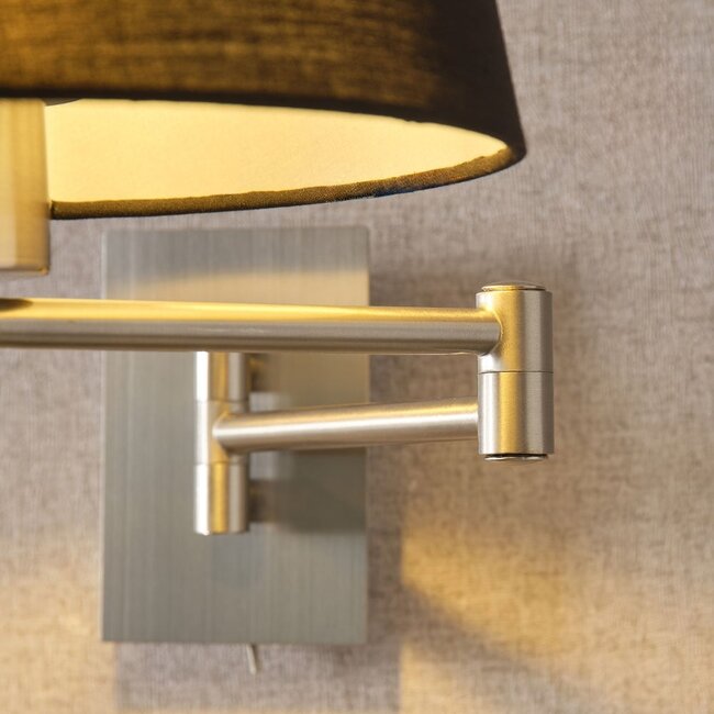 Wall lamp with black shade - Abella