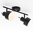 Ceiling spotlight Henry 2-light, matte-black and white
