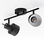 Ceiling spotlight Henry 2-light, matte-black and white