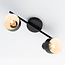 Ceiling spotlight Henry 2-light, matte-black and white