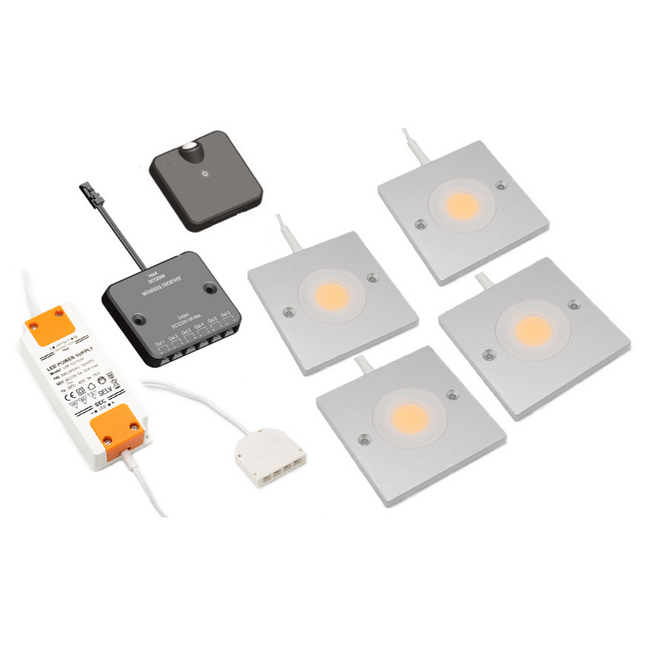 LED cabinet lighting Alina complete set of 4 spots