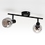 2-light ceiling light Phoenix - smoked glass with mirror effect