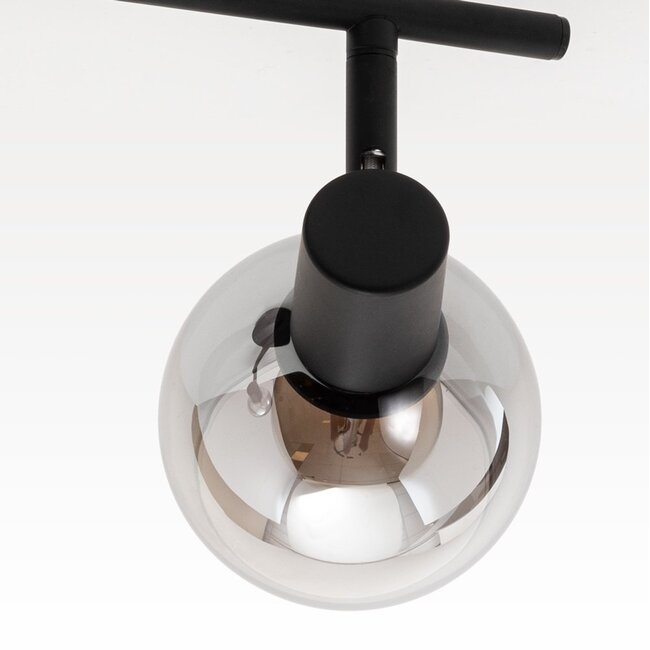 Ceiling light with smoked glass, 2-lights - Phoenix